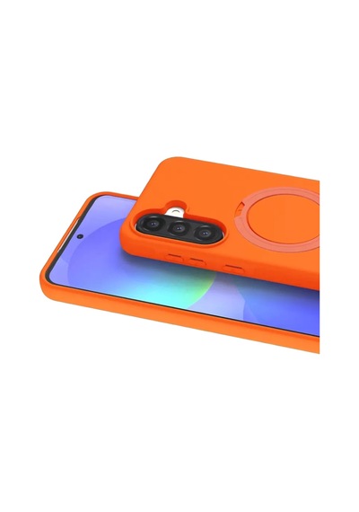 Newface Samsung Galaxy A37 5g Regal Magsafe Standlı Kapak - Turuncu