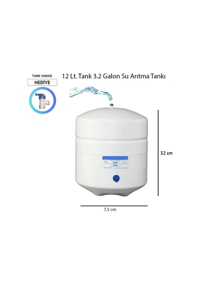 12 Lt. Tank 3.2 Galon Su Arıtma Tankı