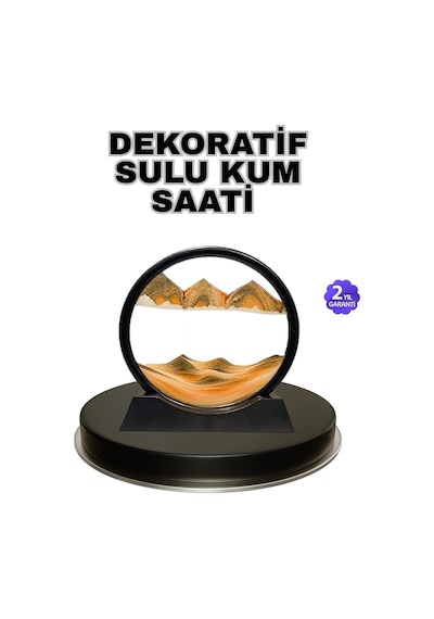 Mey İthalat Şeffaf Dekoratif Kum Saati Dayanıklı Gövde, Minimalist Stil, Masa Ve Vitrin Aksesuarı -