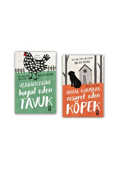 Genç Timaş Uçabileceğini Hayal Eden Tavuk - Hayal Kurmaya Cesaret Eden Köpek Set 2 Kitap Sun-mi Hwang
