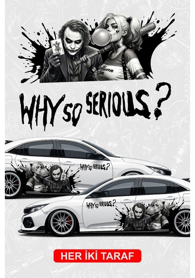 Joker & Harley Quınn Yan Gövde Kaplama Sticker Çift - 864812330