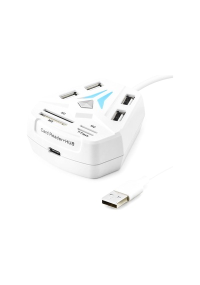 Usb Hub Kart Okuyucu 8 Port Beyaz A068w Evimdeyokyok