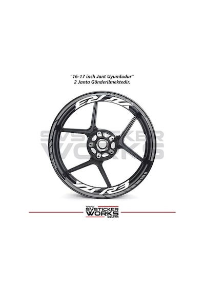 Yamaha Yzf-r3 Yazılı Jant Sticker Dış Ve İç Set Sticker Jant Şeridi Gri 93780506