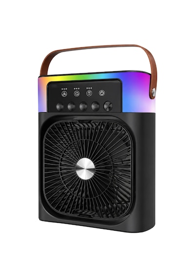 Mey Najmaddin Usb Şarjlı Masaüstü Sprey Fan Taşınabilir Serinletici Rgb Işıklı Mini Klima Najmaddin