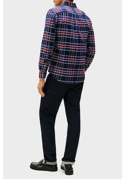 Tommy Hilfiger Erkek Gömlek Mw0mw40473 0ms Lacivert-beyaz Lacivert-beyaz