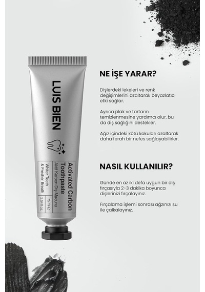 Aktif Karbon Diş Beyazlatma Macunu 75 Ml