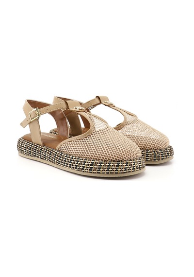 Gönderi(R) Gönderi R Kadın Fileli Düz Tabanlı Sandalet Dyza85337888 Nude