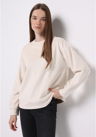 Colin's Colins Regular Fit Yuvarlak Yaka Sloganlı Kadın Ekru Sweatshirt Cl1076579 Q1.v2 Ecr Ekru