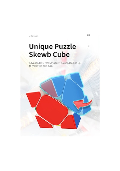 Moyu Rs Skewb Magnetic Cube - Mıknatıslı Standlı Tornavidalı Stickersız Akıl Zeka Küp