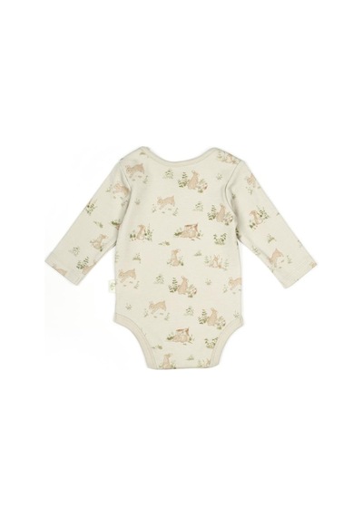 BabyCosy Bebek 2li Uzun Kollu Badi %100 Organik Pamuk, Bebek Ve Yenidoğan Serisi - Csy5789 Ecru