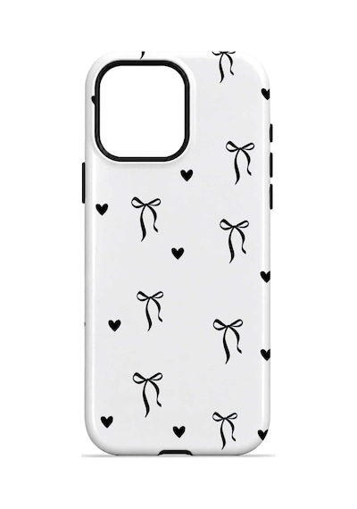 Velvoria Valestra Tiny Bows Hearts Apple iPhone Uyumlu 15 Pro Darbe Korumalı Kılıf Valestra Select - Tiny Bows Hearts