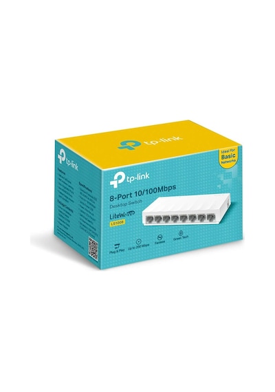 Tp-link Ls1008, 8-port 10/100 Mbps Fast Ethernet Switch, 8 Bağlan