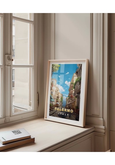 Çerçevesiz Poster Palermo'nun Büyüleyici Sokakları