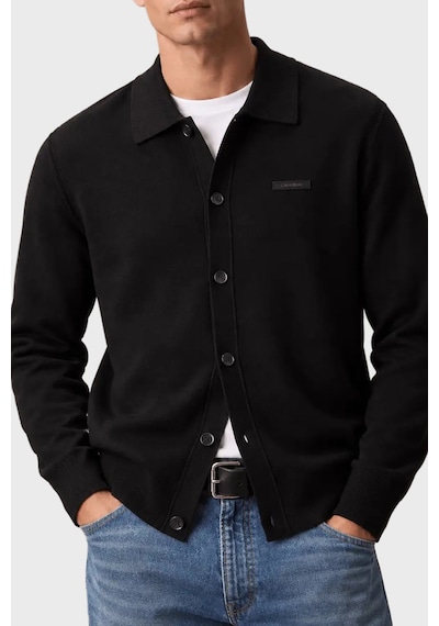 Calvin Klein Regular Fit Kalasik Yaka Düğmeli Triko Kazak Lv04lh318gub1 Erkek Kazak Lv04lh318g Ub1 Siyah