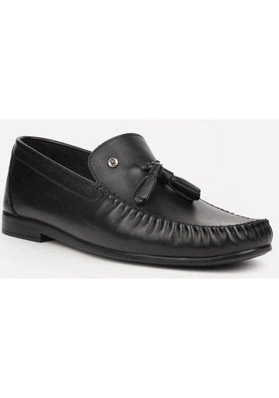 Pierre Cardin 25101 Siyah Erkek Loafer Günlük Deri Ayakkabı Siyah