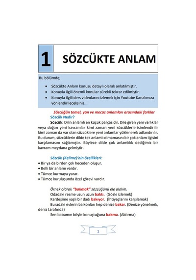 Her Derde Deva Türkçe 9 Fasikül Konu Anlatımı
