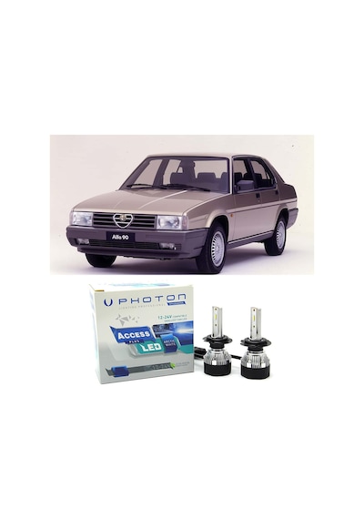 Alfa Romeo 90 Uzun + Kısa Far Ampulü H4 Access Yeni Seri Beyaz 1984-1987