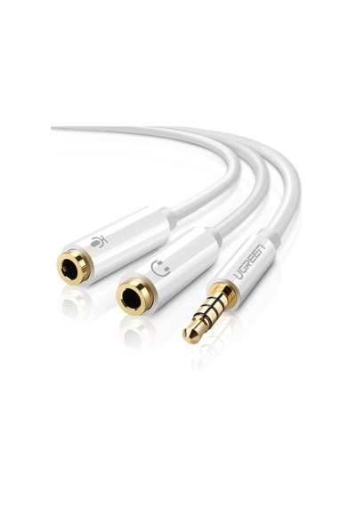 Ugreen Mikrofon Ve Kulaklık Ayırıcı 3.5 Mm Y Kablo Beyaz Sku: Zeus8690010097378