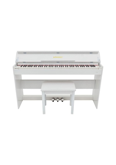 Köhner Slp-245 Wh Dijital Konsol Piyano, Bluetooth, Tuş Hassasiyeti, 88 Tuşlu, Kapaklı Kulaklık Ve Tabure