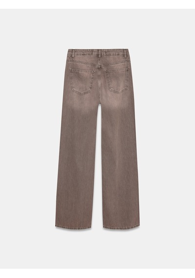 Dilvin 72294 %100 Pamuk Dökümlü Jean-kahve Kahve
