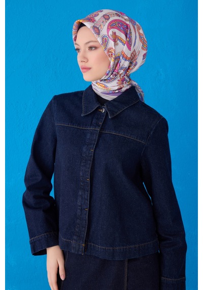 BELLİ Saf İpek Eşarp 4111d02 Twill İpek -35 Gri Gri