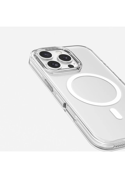 Apple Uyumlu iPhone 16 Pro Kılıf M-safe Şarj Özellikli Kamera Korumalı Zore Kripto Kapak Şeffaf