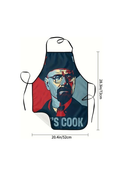 Valkyrie Let S Cook Baskılı Komik Mutfak Önlüğü Unisex Ayarlanabilir Askılı Walter White Çok Renkli