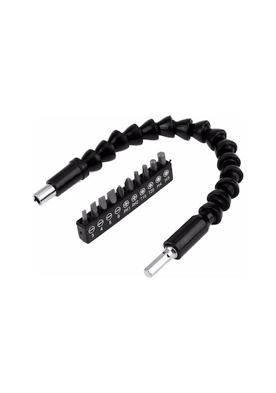 Matkap Ucu - Bükülebilir Oynar Vidalama Bits Uzatma Aparatı 30cm - Komple Set