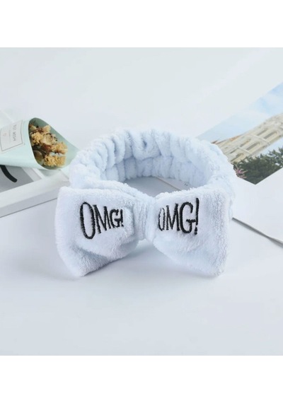 Omg Peluş Bandana Makyaj Spa Saç Bandı Buz Mavi Mavi
