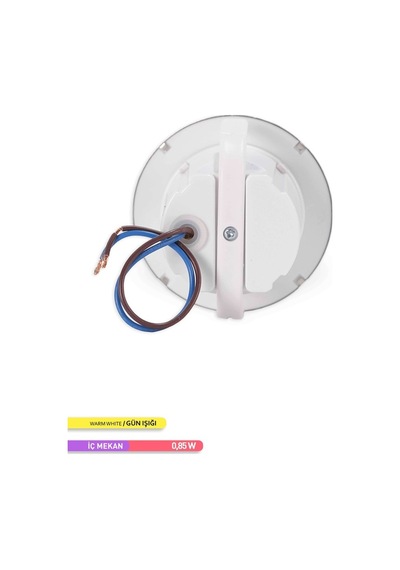 ACK Sensörlü LED Merdiven-Duvar Armatürü Yuvarlak 3000K Gün Işığı