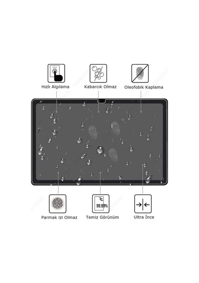 Samsung P610/p620 Tab S6 Lite 10.4" Nano Kırılmaz Ekran Koruyucu Şeffaf Nano Cam Koruyucu Tam Uyumlu Kılıf