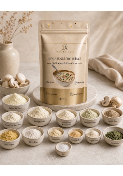 Kolajenli Proteinli Sütlü Mantarlı Hazır Çorba Toz Çorba Karışımı 100 G Diğer