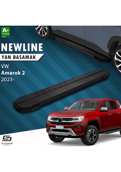 S-dizayn Vw Amarok 2 Newline Siyah Yan Basamak 203 Cm 2023 Üzeri A+ Kalite