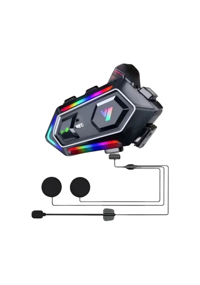16 Mod Rgb Işıklı Motosiklet Intercom Çift Telefon Destekli 20204858