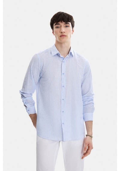 Backandbond Mavi Regular Fit Modern Gömlek