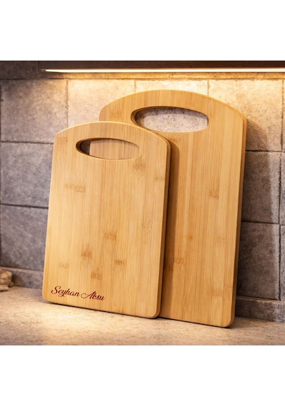 Bk Gift Stark 2li Bambu Kesme Tahtası Seti 28x20 Cm 33x24 Cm Doğal Bambu Doğrama Tahtası Kobitmeyencom36756 Bk Gift Çok Renkli