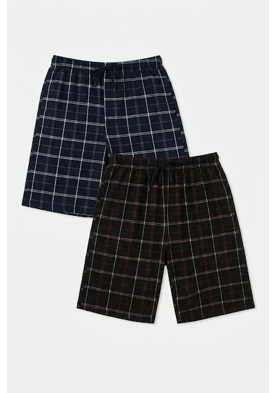 Buratti Pamuklu Regular Fit Bağlamalı Cepli 2'li Pijama Paket Şort Erkek Şort 6574004s2 Lacivert-siyah-bordo Buratti Pamuklu Regular Fit Bağlamalı Cepli 2'li Pijama Paket Şort Erkek Şort 6574004s2 Lacivert-siyah-bordo