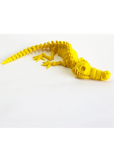 3D Hareketli İskelet Timsah Figürlü Oyuncak - Sarı
