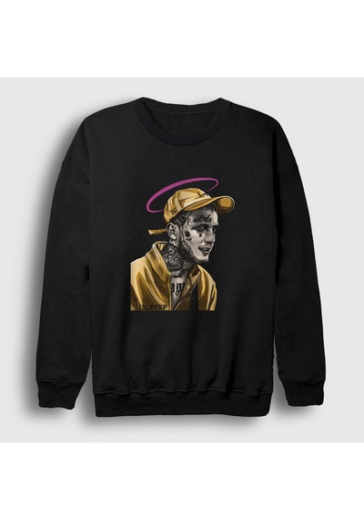Presmono Unisex Angel Lil Peep Sweatshirt Siyah