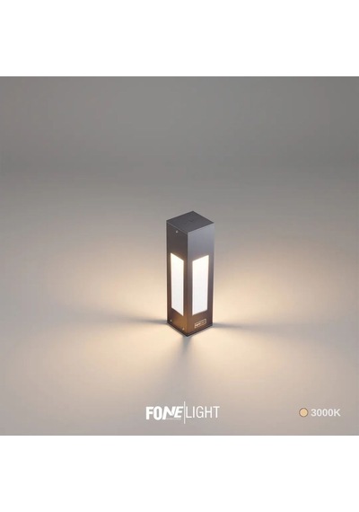 FoneLight Luxera 35 cm LED Bahçe Set Üstü Aydınlatma Antrasit Alüminyum IP65 Peyzaj Yürüyüş Yolu Lambası 3000K
