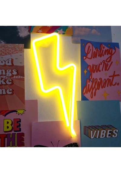 Neon  Led Lamba Sarı Şimşek