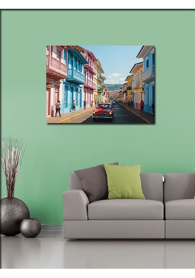 Kanvas Tablo Renkli Sokaklar Manzarası