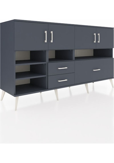 Hyperion Konsol 8 Raflı 3 Çekmeceli 4 Kapaklı 176x44x99 Antrasit- Antrasit-antrasit Hyperion Konsol 8 Raflı 3 Çekmeceli 4 Kapaklı 176x44x99 Antrasit- Antrasit-antrasit