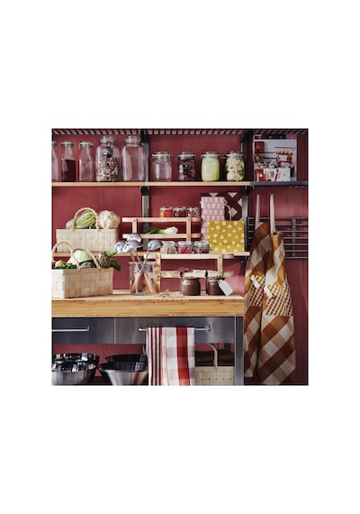 Ikea Kössebär 2'lü Mutfak Havlusu 45 X 60 Cm Beyaz - Gri - Kahverengimsi Kırmızı Çok Renkli