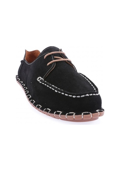 Dgn 602-23y Kadin Dikiş Detayli Önden Bağcikli Loafer Ayakkabi 602-2109-R1680 Siyah