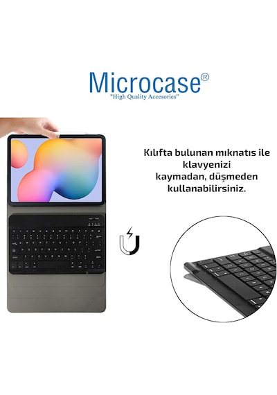 Honor Pad X8b 11'' Tablet Uyumlu Bluetooth Klavyeli Standlı Kılıf - Bkk4 Kapaklı Kılıf