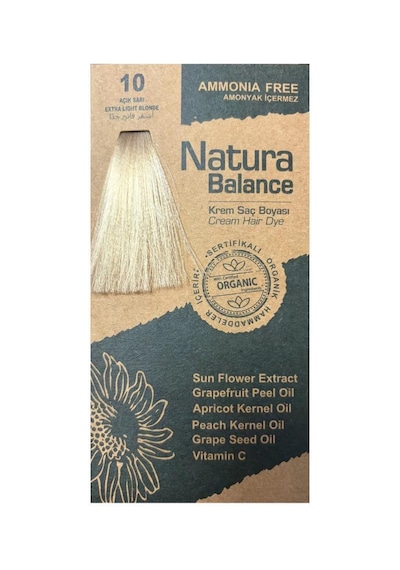 Natura Balance Saç Boyası 10 Açık Sarı