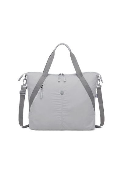 Smart Bags Mikro Poly Kumaş Büyük Boy Kadın Omuz Çantası 3335 Gri
