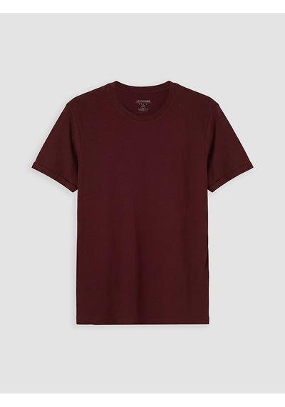 Lcwaıkıkı Classic Bordo Slim Fit %100 Pamuk Basic Tişört