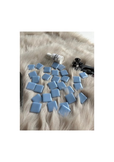 Sanatsal Mozaik Bebe Mavi 2,5x2,5cm Mozaik Sanatı Malzeme 100gr